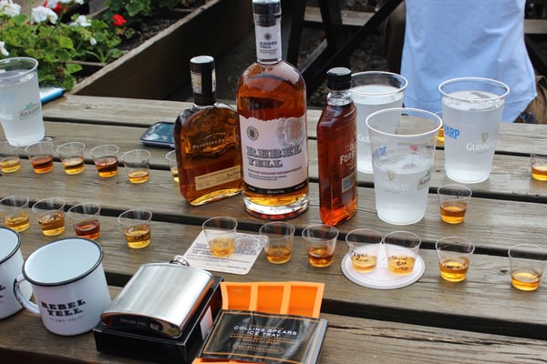 chicago summer whiskey festival tasting Social Scene display bench